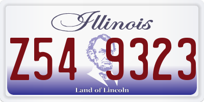IL license plate Z549323