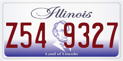 IL license plate Z549327