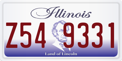 IL license plate Z549331