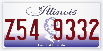 IL license plate Z549332