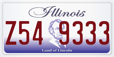 IL license plate Z549333