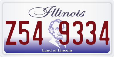 IL license plate Z549334