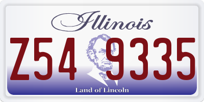 IL license plate Z549335