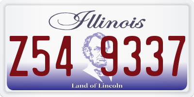 IL license plate Z549337