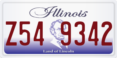 IL license plate Z549342