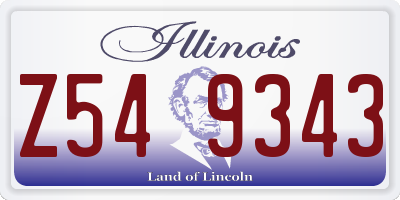 IL license plate Z549343