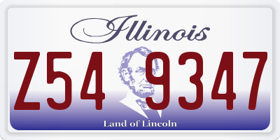 IL license plate Z549347