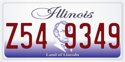 IL license plate Z549349