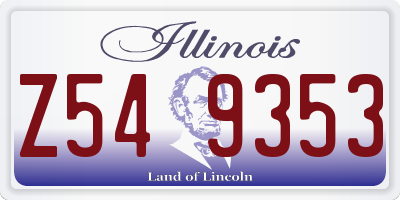 IL license plate Z549353