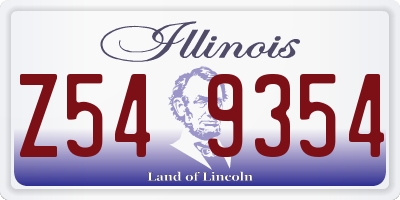 IL license plate Z549354