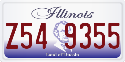 IL license plate Z549355