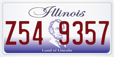 IL license plate Z549357
