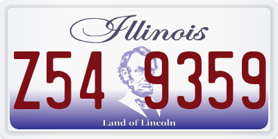 IL license plate Z549359