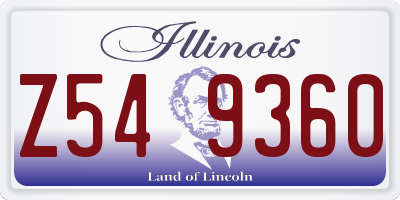 IL license plate Z549360