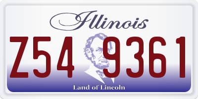 IL license plate Z549361