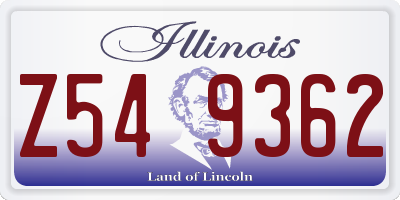 IL license plate Z549362