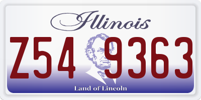 IL license plate Z549363