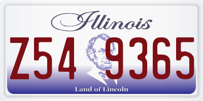 IL license plate Z549365
