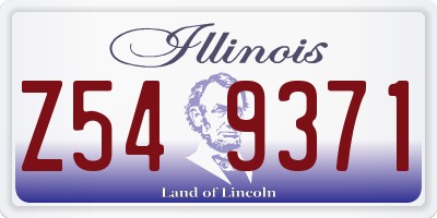 IL license plate Z549371