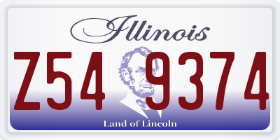 IL license plate Z549374
