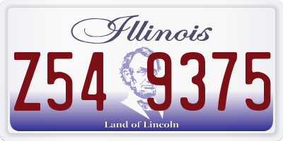 IL license plate Z549375
