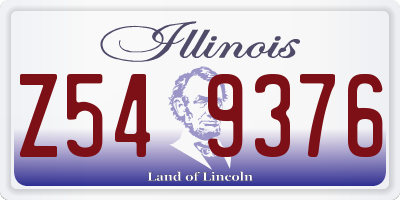 IL license plate Z549376