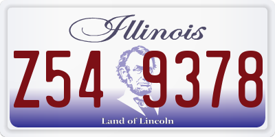IL license plate Z549378