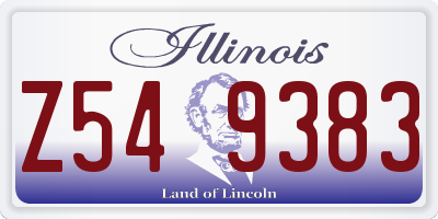 IL license plate Z549383
