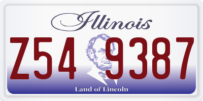 IL license plate Z549387