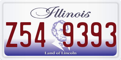 IL license plate Z549393