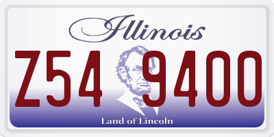 IL license plate Z549400