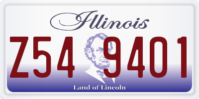 IL license plate Z549401