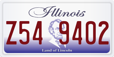 IL license plate Z549402