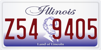 IL license plate Z549405