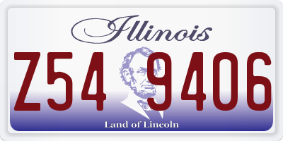 IL license plate Z549406