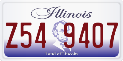 IL license plate Z549407