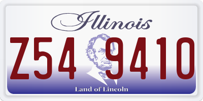 IL license plate Z549410