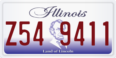 IL license plate Z549411