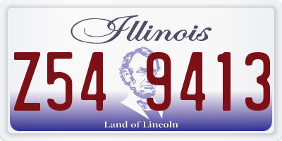 IL license plate Z549413