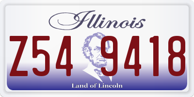 IL license plate Z549418