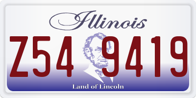 IL license plate Z549419