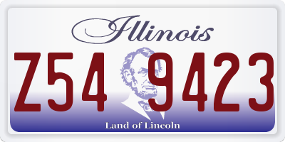 IL license plate Z549423