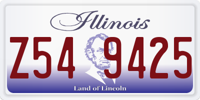 IL license plate Z549425