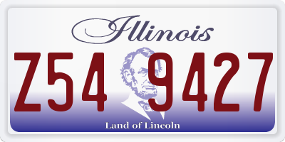 IL license plate Z549427