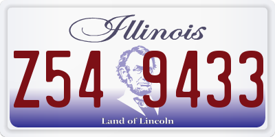 IL license plate Z549433