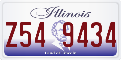 IL license plate Z549434