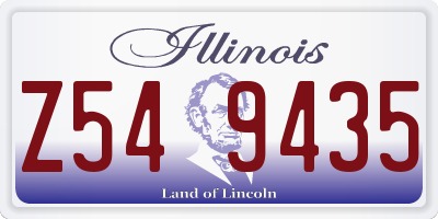 IL license plate Z549435