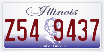 IL license plate Z549437