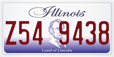 IL license plate Z549438