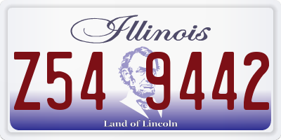 IL license plate Z549442